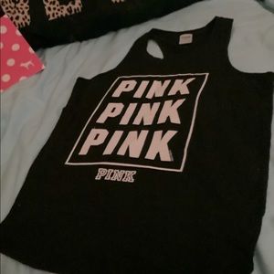 Vs pink open back tank